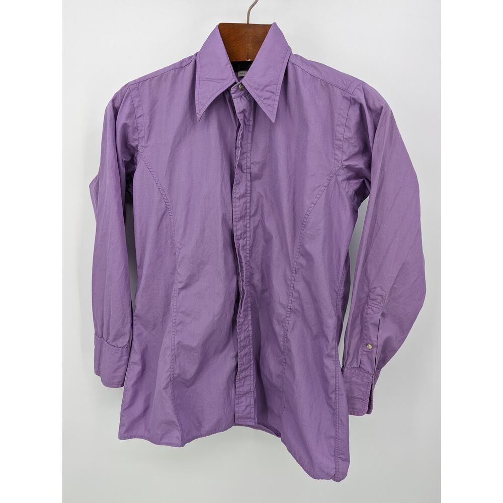 Pierre Cardin Purple Casual Button-Down Shirt
